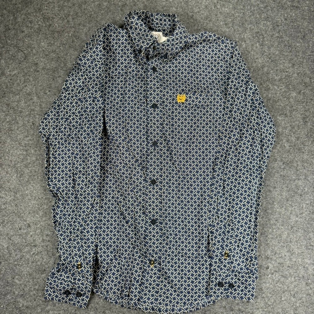 Cinch Girls Size L Geometric Print Western Rodeo Long Sleeve Shirt